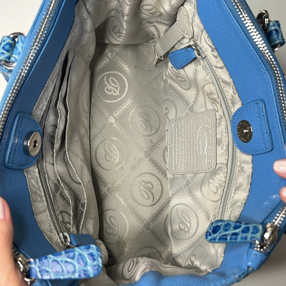 Brighton Crocodile Embossed Leather Crossbody Bag - Picture 13 of 16